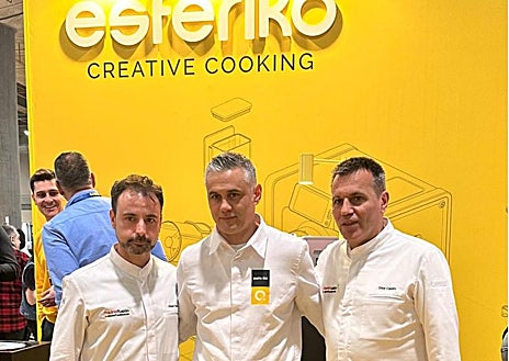 Imagen secundaria 1 - Xatruch y Castro con Ridaura. La máquina Esferiko y algunas de sus elaboraciones.