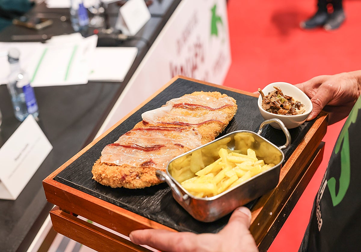Cachopo ganador en el concurso celebrado en Salón Gourmets