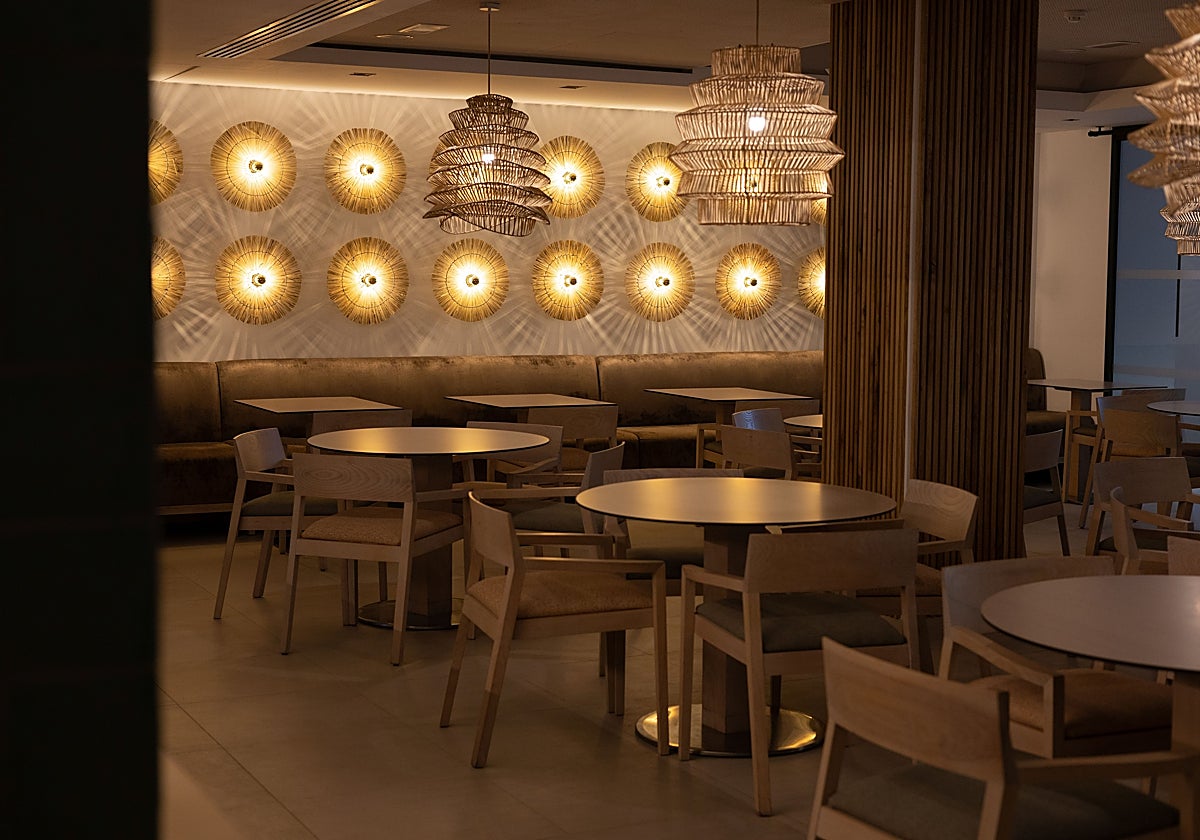 Sala del restaurante Sol Post, en el hotel Cala Saona de Formentera