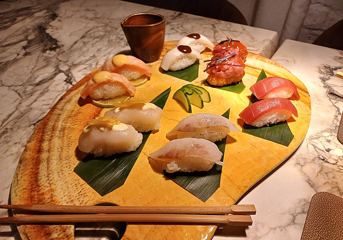 Nigiris por unidades en Lamonarracha, en su local de la calle de Príncipe de Vergara de Madrid