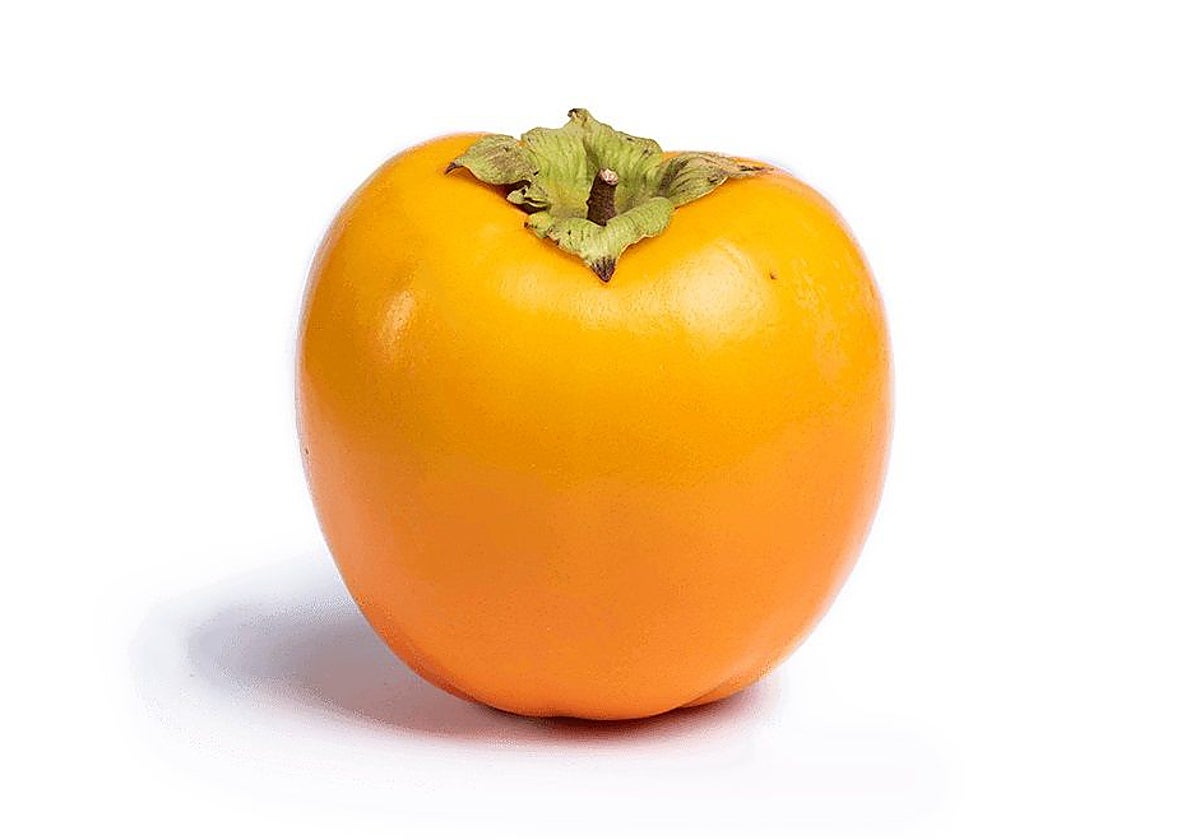 Caqui (o kaki) de la variedad rojo brillante de la D.O.P. Ribera del Xúquer