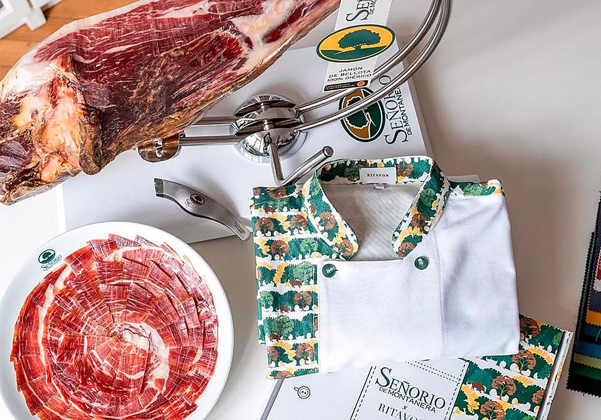 Casaca artesanal y de diseño acompañada de jamón ibérico de bellota 100% ibérico.