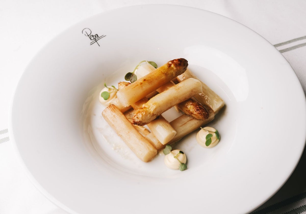 Espárragos blancos de Pepa Muñoz, en el Qüenco de Pepa de Madrid