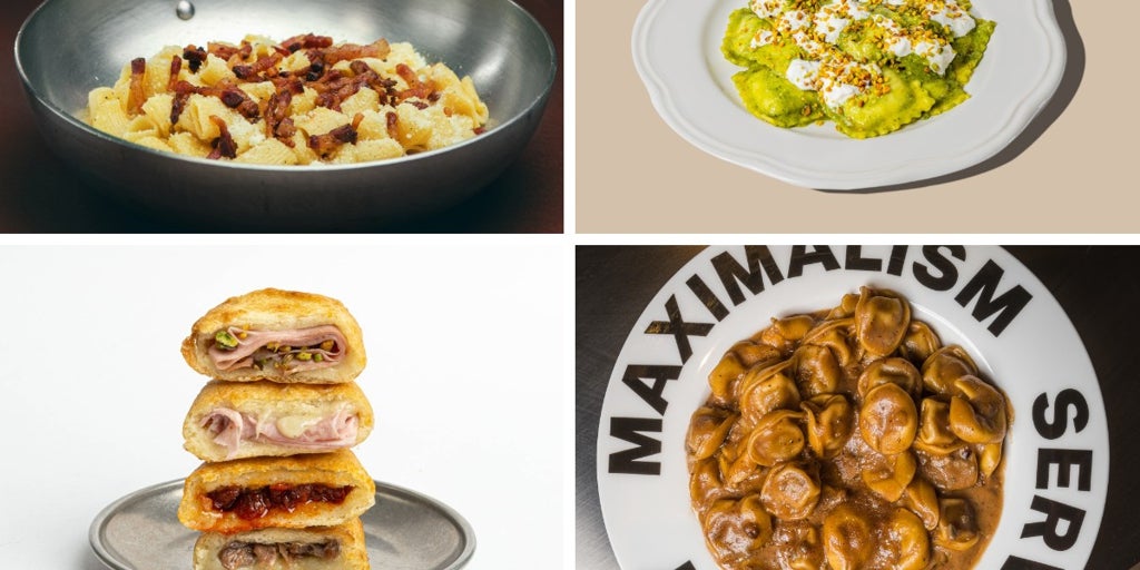 Relleno, pasta, salsa y disfrute a la italiana