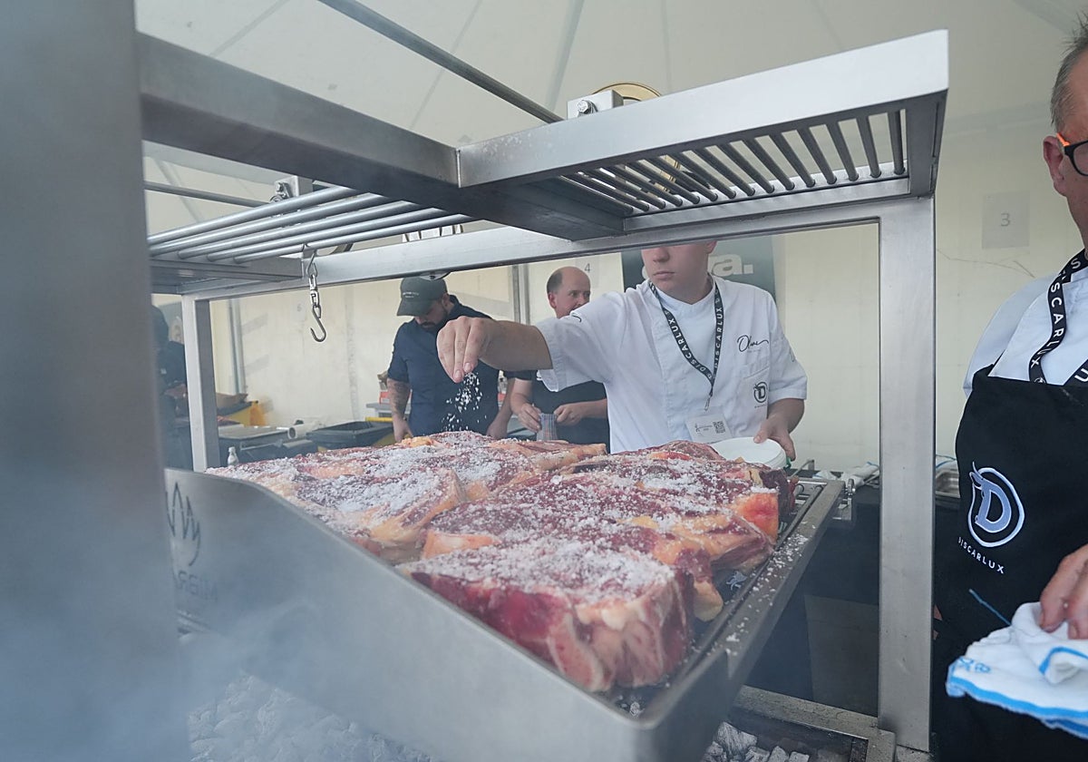 Paco Aldapaga, de Asador Olivi, en un momento del concurso