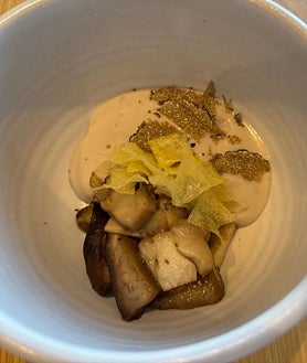 Secondary image 2 - Roasted sea bass with squid sauce, venison sirloin and mushrooms with egg and truffles, all made by Lola