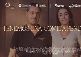 CONHOSTUR, Turisme Comunitat Valenciana y Hostelería Valencia lanzan 'Tenemos una comida pendiente' en apoyo a la hostelería afectada por la DANA