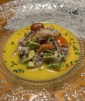 Imagen Secundaria 2 - Tacos de Calamares Brava, Huevos Desmenuzados con Ceviche de Camarones y Lubina