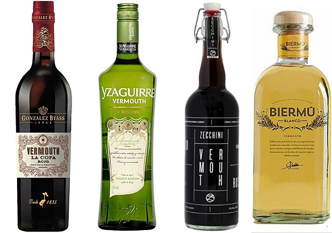 Los elegidos por Javier Fernández Piera: La Copa de bodega González Byass, vino blanco Yzaguirre Reserva, Rojo Fórmula Original de Zecchini y Biermú de Prada a Tope.