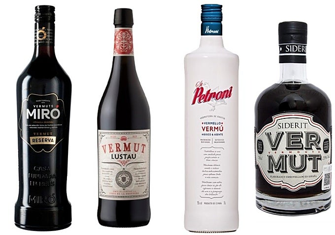Selección Amaya Sampedro: Miró Reserva Rojo, Vermut Rojo Lustau, Vermut Rojo Gallego St. Petroni y Vermut Siderit.