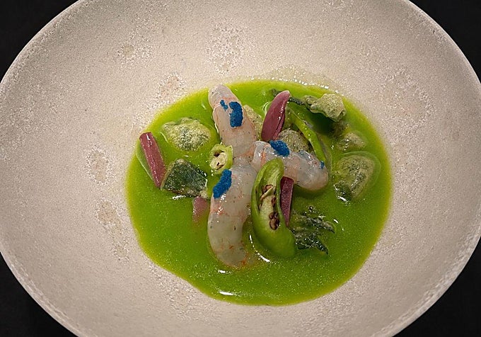 Gazpacho con jalapeños del Restaurante Kaleja (Málaga).