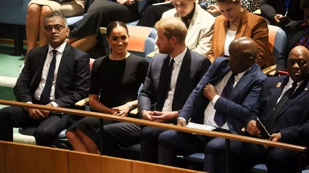 Meghan se ha mostrado muy orgullosa de su marido durante su discurso