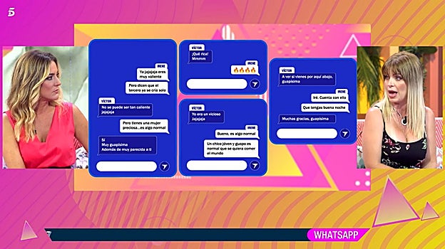 Instantes de la intervención de Irene López en 'Ya es verano' de Telecinco