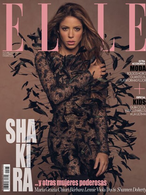 Shakira, protagonista de la portada de octubre de la revista 'ELLE'