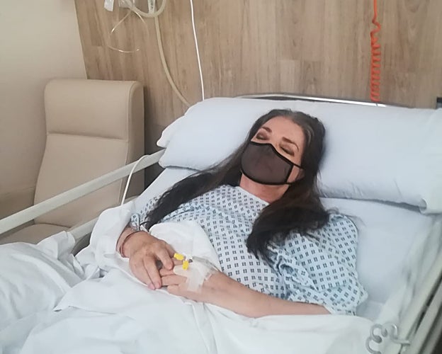 María José Cantudo en el hospital