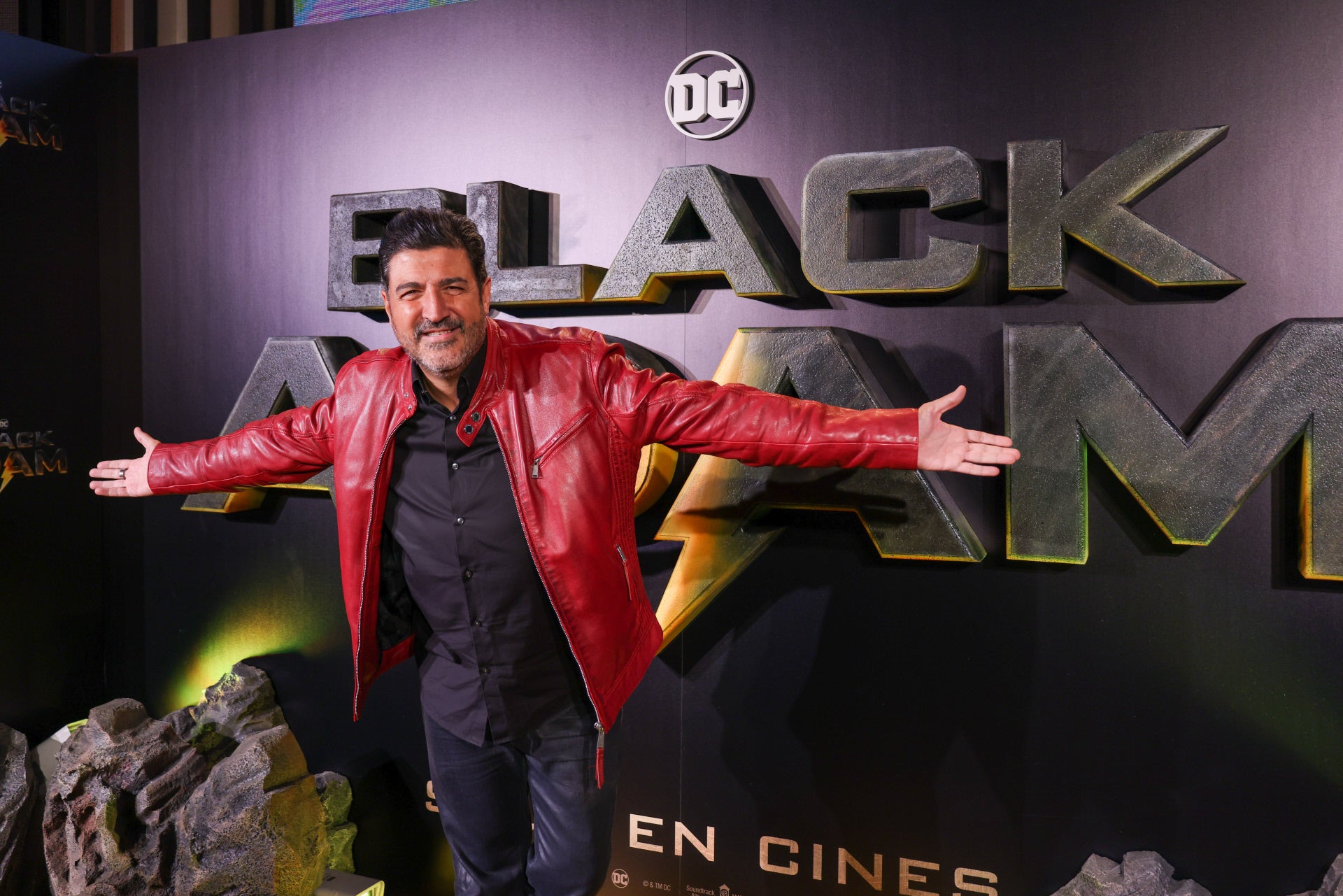 El presentador Tony Aguilar durante el photocall de la premier Black Adam