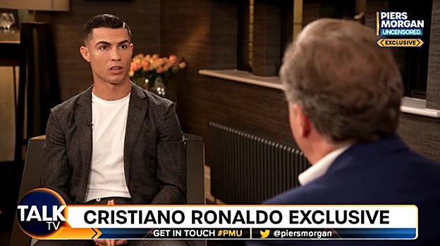 Imagen de la entrevista de Cristiano Ronaldo a Piers Morgan
