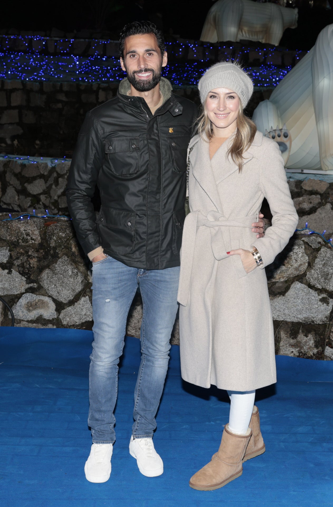 El ex futbolista del Real Madrid, Álvaro Arbeloa y su mujer Carlota Ruiz