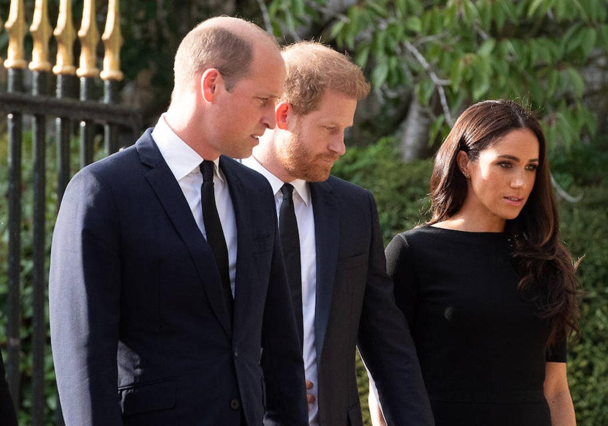 El Príncipe Guillermo, el Príncipe Harry y Meghan Markle