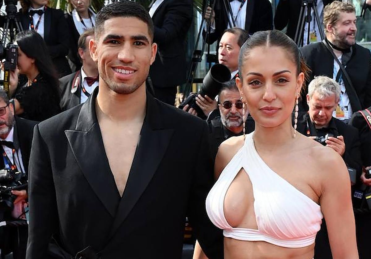 Hiba Abouk y Achraf Hakimi