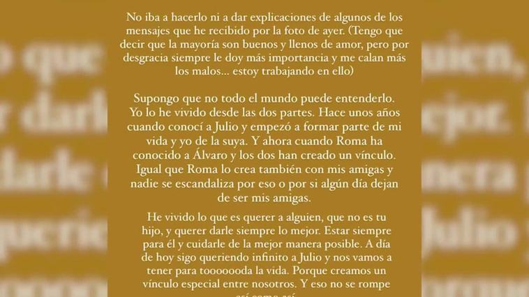 Laura Escanes responde a las críticas por presentar a su hija Roma a su pareja
