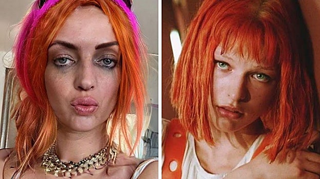 Sheila Devil, a la izquierda; la actriz Milla Jovovich, a la derecha