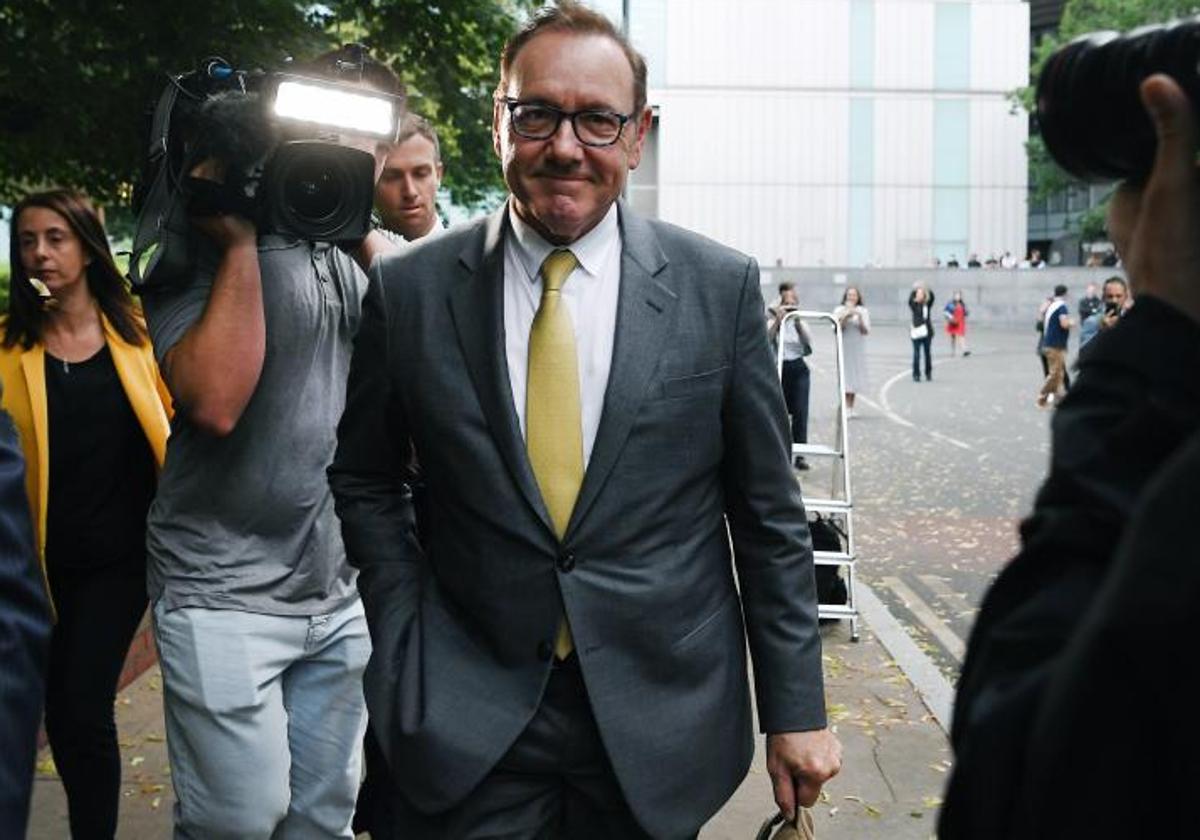 Kevin Spacey a su llegada al Tribunal de la Corona de Southwark, en Londres