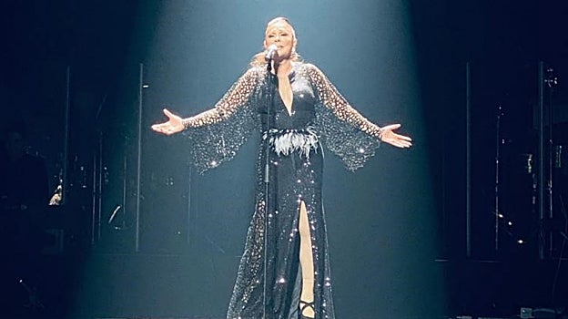 Isabel Pantoja actuando en Miami en febrero de 2023