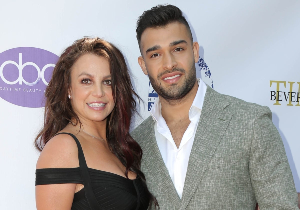 Britney Spears y Sam Asghari en 2019