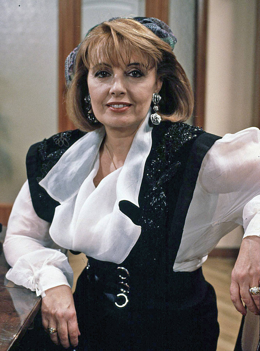 María Teresa Campos ejerciendo de presentadora en los años 90