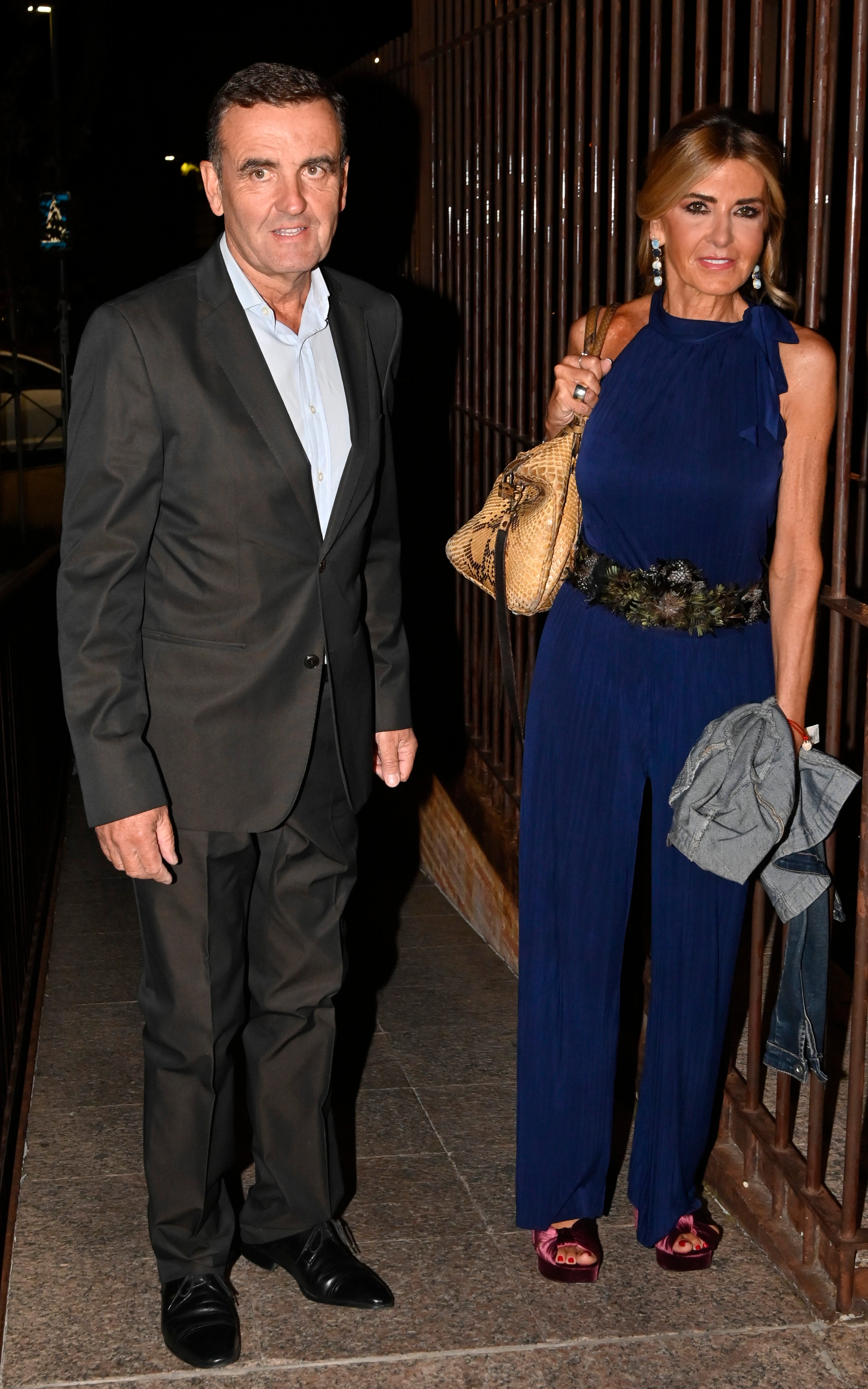 Antonio Montero y Marisa Martín Blázquez en el funeral de María Teresa Campos en Madrid