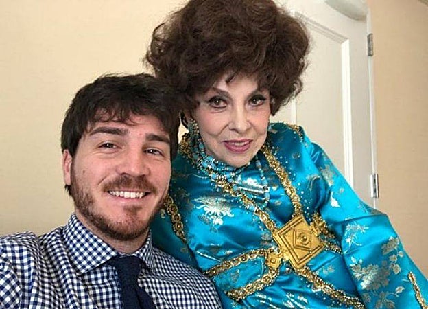 Andrea Piazzolla y Gina Lollobrigida en una foto de archivo