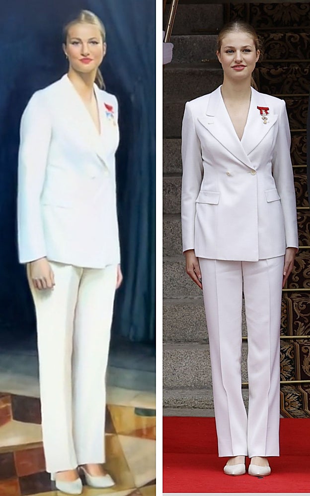 Retrato de Princesa Leonor vs foto real