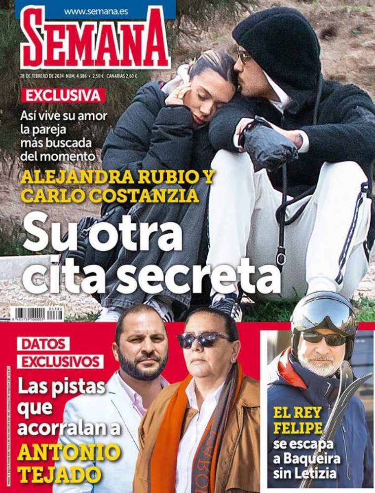 La escapada del Rey Felipe y el amor entre Alejandra Rubio y Carlo Costanzia: las revistas de la semana