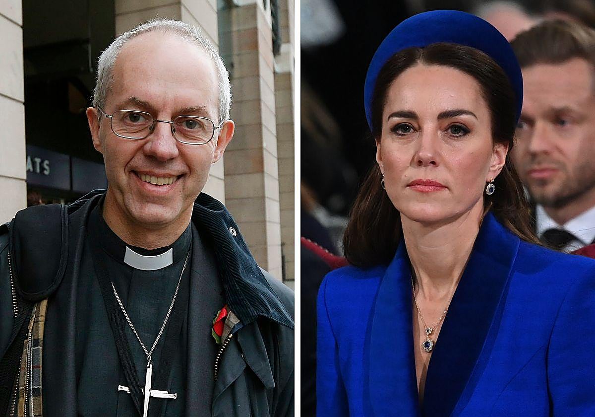 Justin Welby, arzobispo de Canterbury, y Kate Middleton, Princesa de Gales