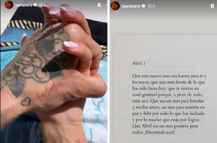 Publicación Joana Sanz confirmando su relación con Dani Alves