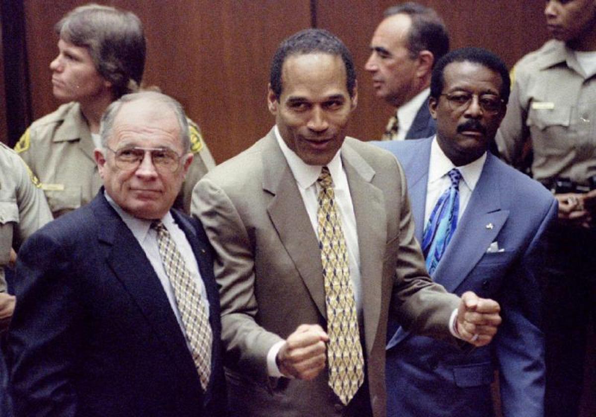 La reacción de O. J. Simpson después de haber sido declarado inocente de todos los cargos