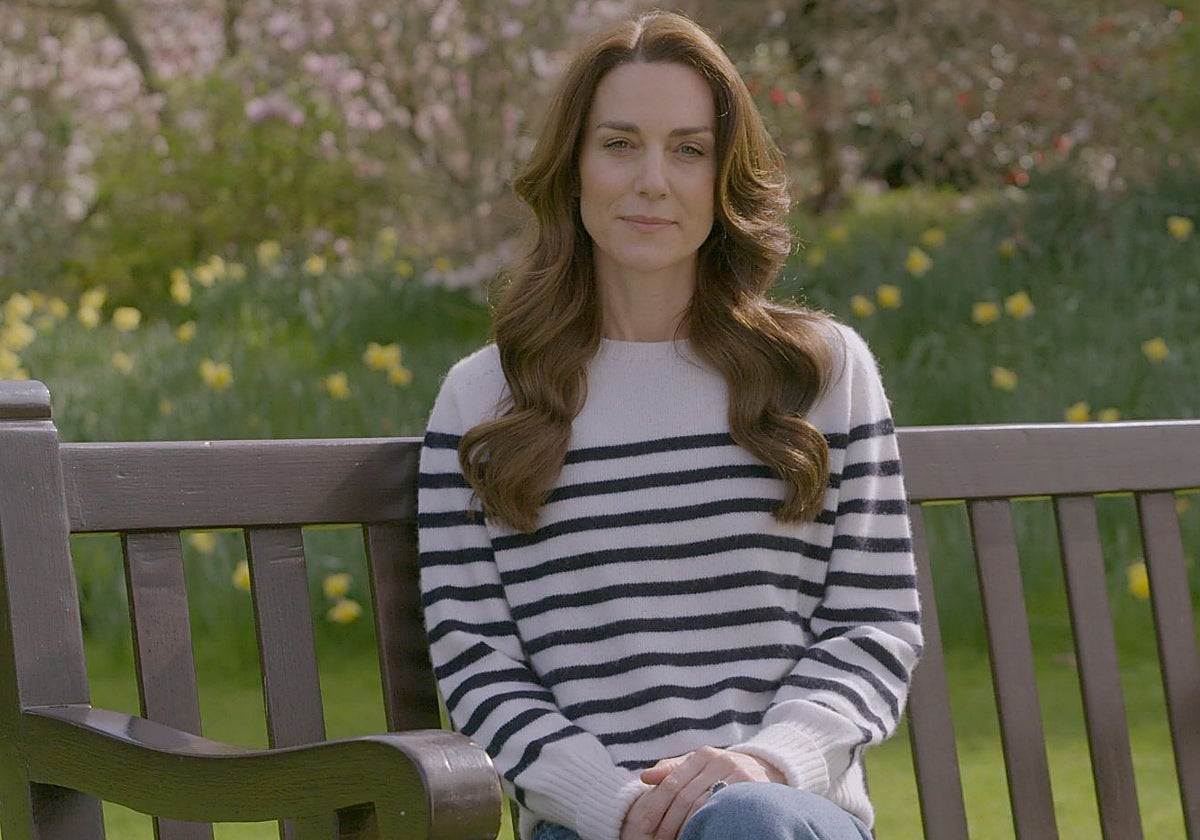 Kate Middleton en el vídeo en el que anuncia que padece cáncer