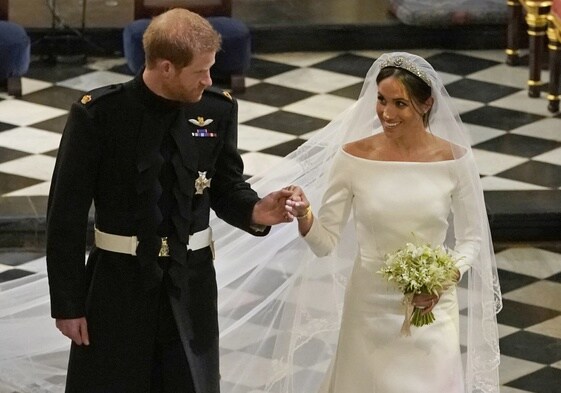 El Príncipe Harry y Meghan Markle, el día de su boda.