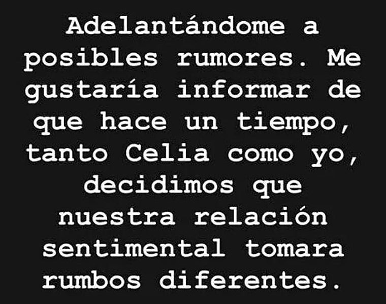 Miguel Herrán anuncia su ruptura con Celia Pedraza seis meses después de convertirse en padres