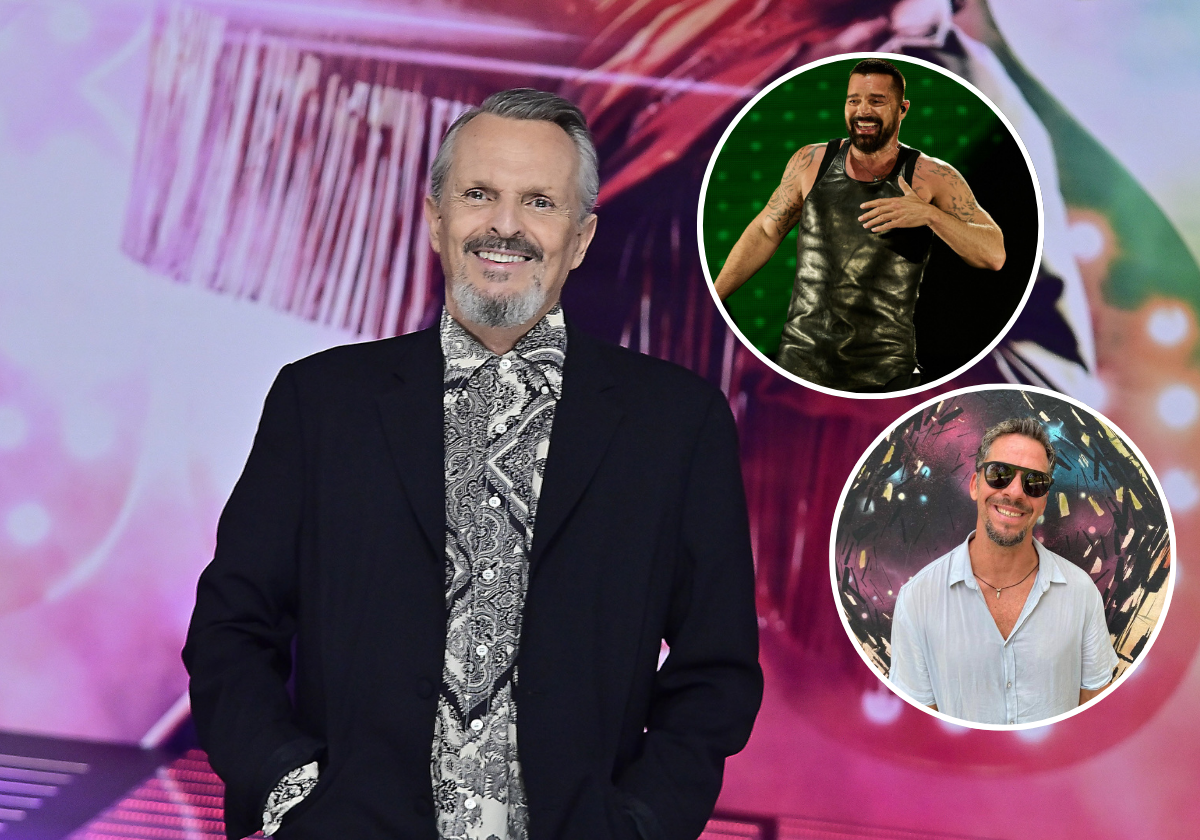 Miguel Bosé, Ricky Martin y Nacho Palau