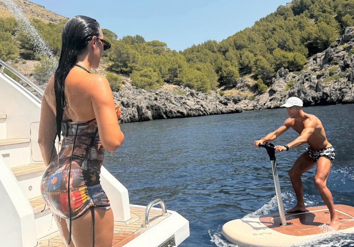 Georgina Rodríguez y Cristiano Ronaldo en Mallorca