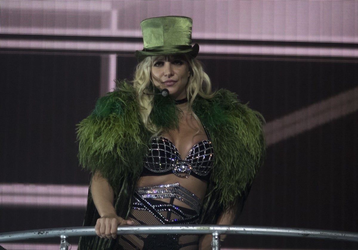 Britney Spears, durante un concierto.