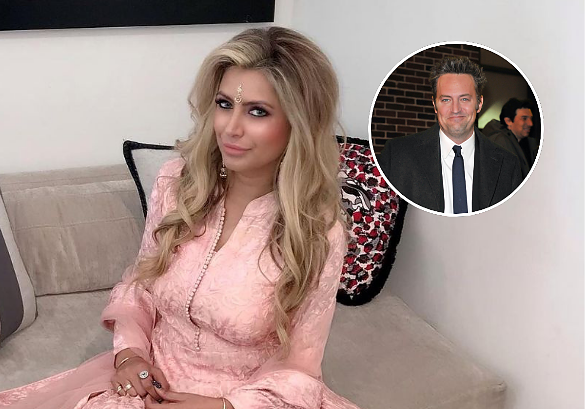 Jasveen Sangha y Matthew Perry