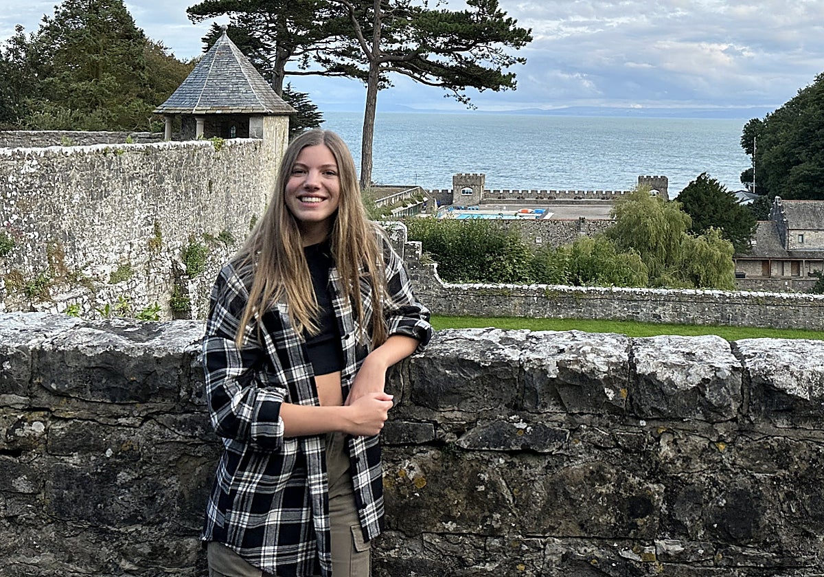 La Infanta Sofía, en Gales al comienzo del pasado curso.