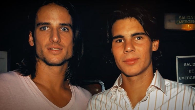 Feliciano López y Rafael Nadal, en la puerta de Kapital