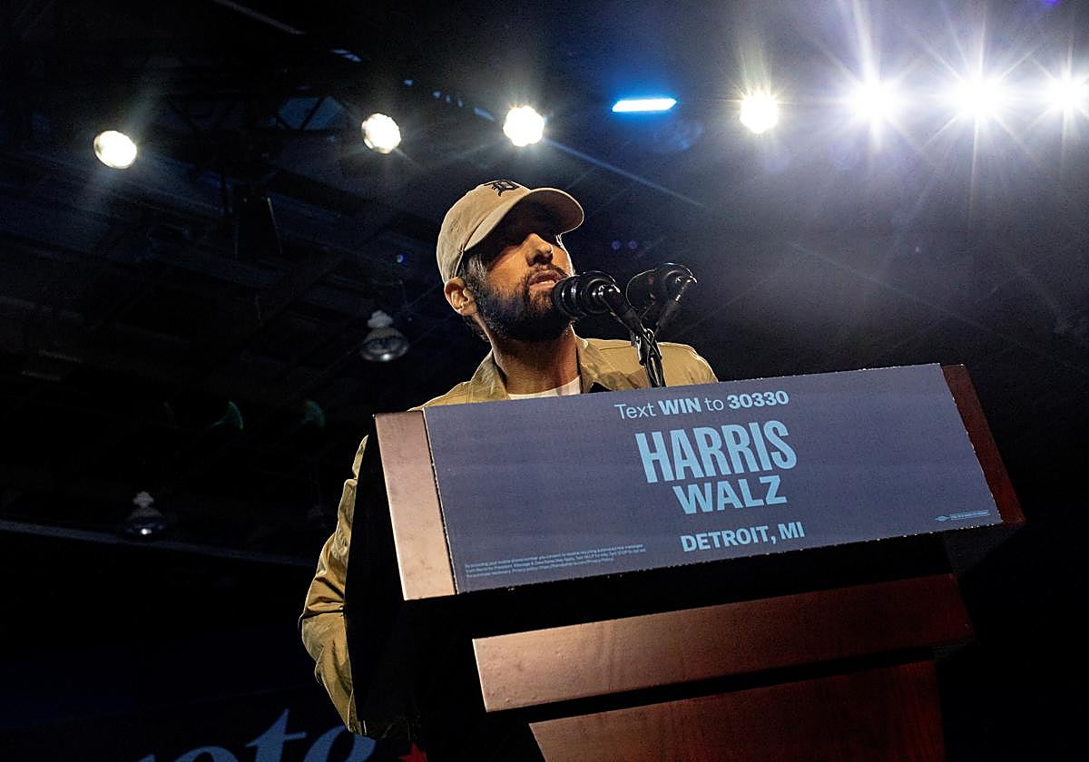Eminem anuncia su voto a Harris: «Apoya un futuro en donde se protegerán muchas libertades»