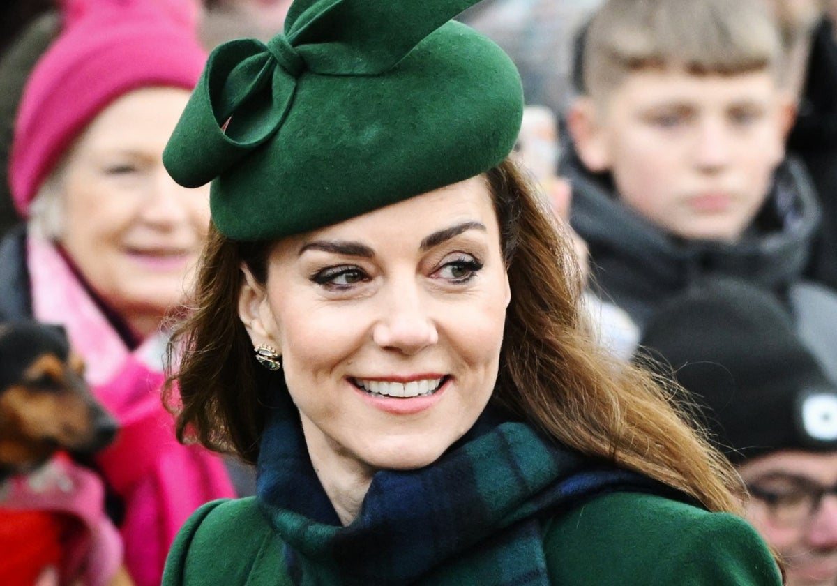 Kate Middleton, durante las celebraciones navideñas.