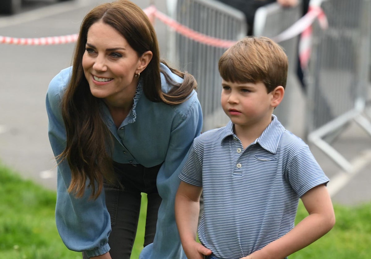 Kate Middleton y el Príncipe Louis, en una imagen de archivo.