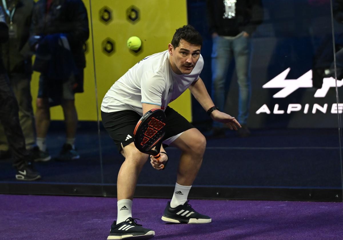 Iker Casillas, durante un evento de pádel